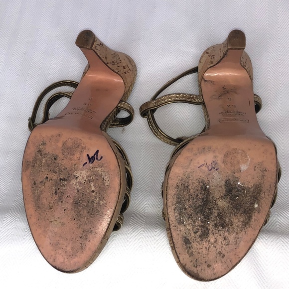 Coach Bronze Strappy Sandal Heels - Picture 5 of 6